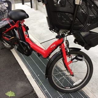 地域限定 ヤマハ キッスミニ 三人乗り 新基準 20インチ 子供乗せ 赤