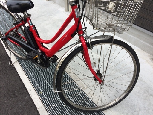地域限定送料無料 アシスタ 子供乗せ 6,6AH 茶 神戸市 電動自転車