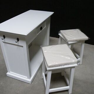 【展示品】キッチンテーブルセット♬お洒落な北欧白家具です(^^)