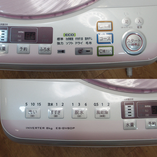 良品 ファミリー向け8.0kg 洗濯機 おすすめ省水量 ES13