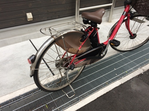 地域限定　パナソニック　ビビ　DX　新基準　8,9AH　子供乗せ　赤　ナチュラ　アシスタ　神戸市　電動自転車