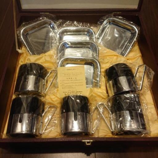 コーヒーカップ ホルダー付き ソーサーx5