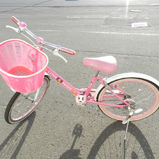 子供自転車 20インチ【LOVE&PIACE】白/ピンク☆ Pa...