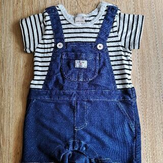 ★美品★petit mainプティマインロンパース