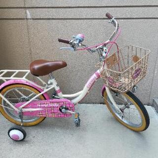 16インチ　子供用自転車　ピンク　女子