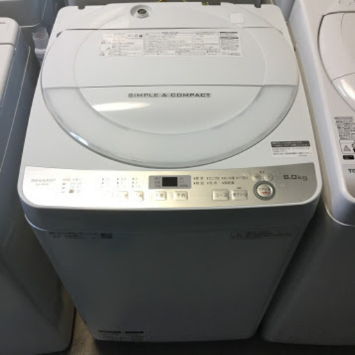 【送料無料・設置無料サービス有り】洗濯機 2018年製 SHARP ES-GE6B-W 中古