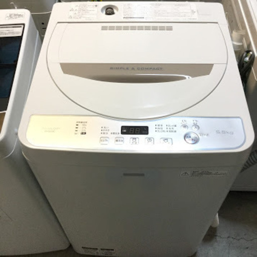 【送料無料・設置無料サービス有り】洗濯機 2016年製 SHARP ES-G55SC-N 中古