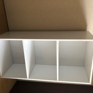 3段カラーボックス(白）