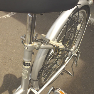 自転車 26インチ カゴ付き エンジ 中古 切替無 シティーサイクル