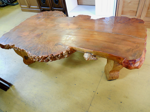 ◇天然木 一枚板テーブル◇こぶ付き ローテーブル 座卓 無垢材 飾り台