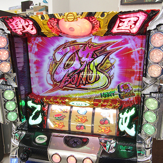 札幌発☆パチスロ実機 オリンピア 戦国乙女2 コイン不要機付き 家庭用電源