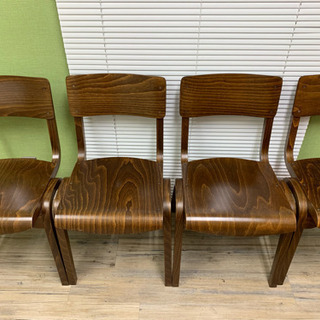 スタッキングチェア ナチュラルアンティーク椅子