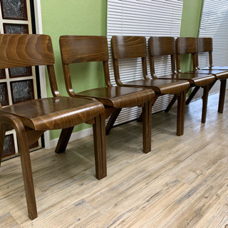 スタッキングチェア ナチュラルアンティーク椅子