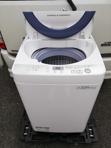 ◼️商談中■2016年製■シャープ 全自動洗濯機 穴なし槽 5.5Kgタイプ グレー ES-GE55R-H