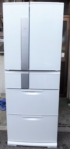 ☆三菱 MITSUBISHI MR-JX47LW-W 470L 大容量両開き6ドアノンフロン冷凍冷蔵庫◆ロータイプで使いやすい