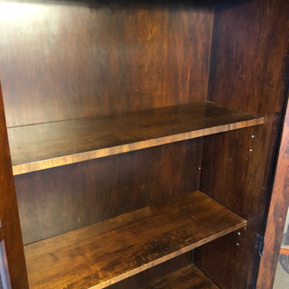 無垢材 キャビネット ビンテージ 書斎 本棚 飾り棚 キャビネット