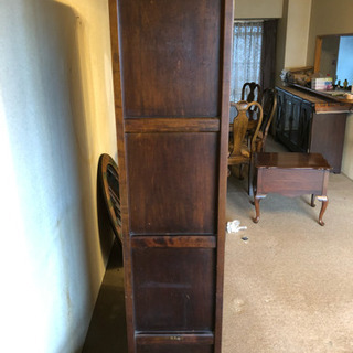 無垢材 キャビネット ビンテージ 書斎 本棚 飾り棚 キャビネット