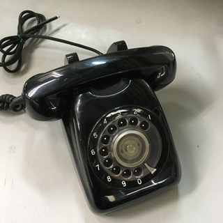 【在庫処分特価】 JE590 昭和レトロな黒電話機　ジャンク品