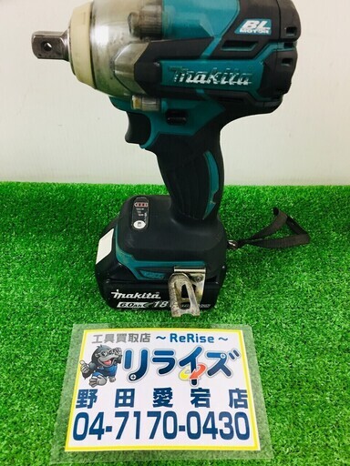 マキタ 18V 充電式インパクトレンチ TW281D バッテリ―充電回数18回【リライズ野田愛宕店】【店頭引取限定】【中古品】１点限り早い者勝ち！