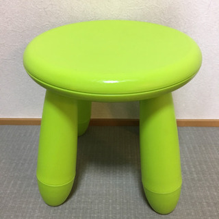 IKEA イケア グリーン 椅子 踏み台