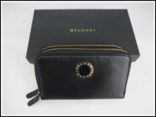 【本物保証】 未使用品 BVLGARI ブルガリ ラウンドファスナー財布 BB COLORE コローレ ブラック カーフレザー 32396