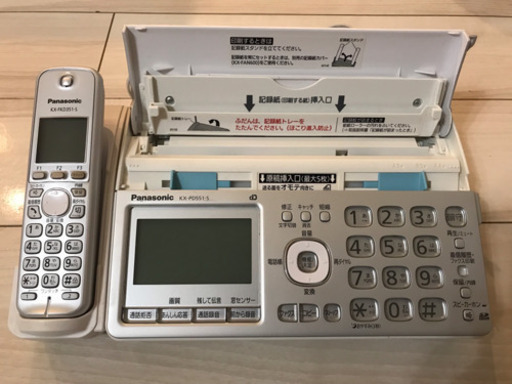 美品 パナソニック 電話機 FAX 子機とインク付