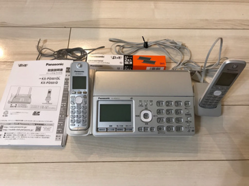 美品 パナソニック 電話機 FAX 子機とインク付