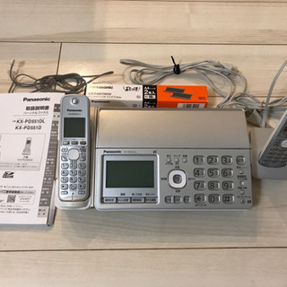 美品 パナソニック 電話機 FAX 子機とインク付