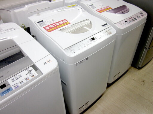 安心の1年保証付！2018年製5.5kg SHARP(シャープ)「ES-TX5B-N」縦型洗濯乾燥機です！
