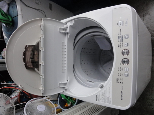南６０７　シャープ　全自動洗濯機　４．５KG　ES-GE45P-C　２０１５年製
