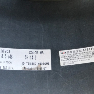 美品 SSR GTV03 タイヤ ホイールセット 18インチ