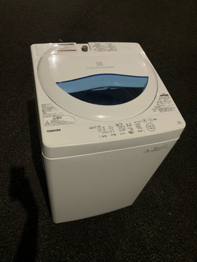 配送無料 2017年製 東芝 5kg 洗濯機 AW-5G5