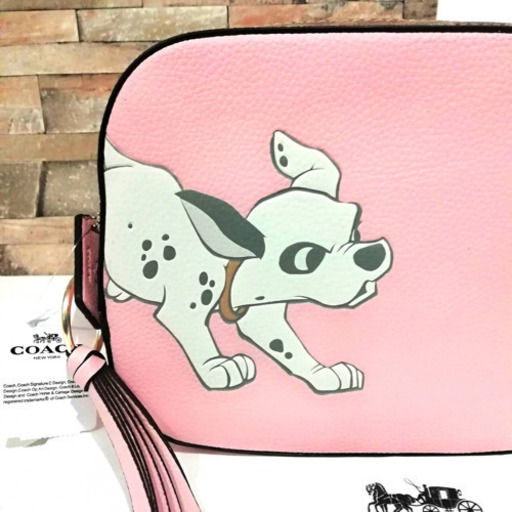 新品 DISNEY X COACH カメラ バッグ ウィズ ダルメシアン