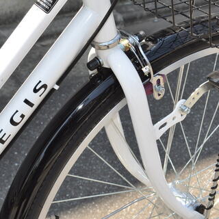 丸石サイクル AEGIS 白 ママチャリ パパチャリ 通勤通学 ほぼ未走行 