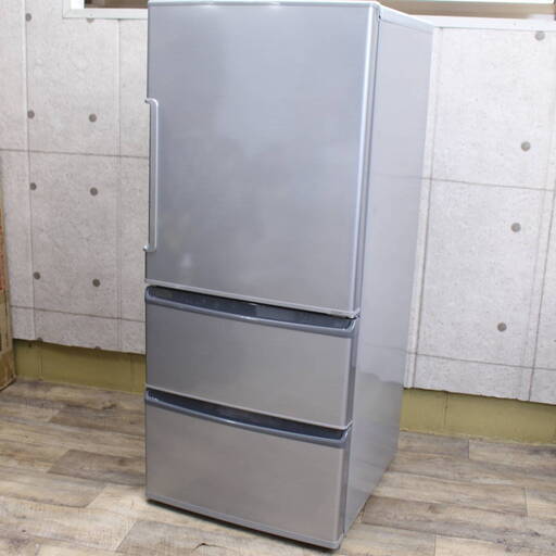 *R635)【美品】アクア AQUA 3ドア 冷凍冷蔵庫 AQR-271F(S) 2017年製 272L 右開き シルバー 取扱説明書付き