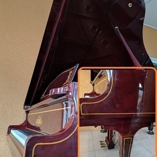 ヤマハ系 サミックNSG　グランドピアノ　Universal & Sons　マホガニー　象嵌　骨董　アンティーク　クラウス フェナー設計 カバー　ベビー 