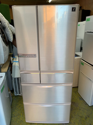冷蔵庫 SHARP 6ドア 560L ファミリーサイズ 家族用 SJ-XF56W-N 2012年 シャープ 動作品 直引取限定 川崎区 KK