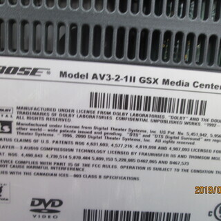 BOSE　3・2・1Ⅱ　GSX　シアターシステム