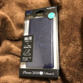 新品  iPhoneケース iPhone 手帳型  紺色  ブルー