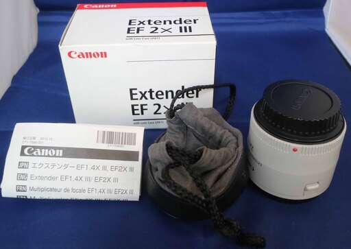 Canon キャノン EXTENDER エクステンダー EF 2X Ⅲ　箱、ポーチ付き　値下げしました