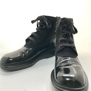 GUCCI】 レザーハンティング ブーツ 黒 24㎝前後