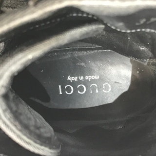 GUCCI】 レザーハンティング ブーツ 黒 24㎝前後