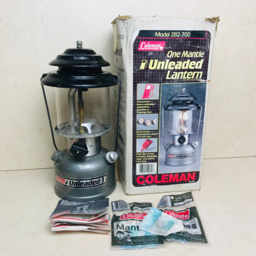 コールマン Coleman ガソリン ランタン Unleaded モデル 282-700 アウトドア キャンプ BBQ バーベキュー オシャレ 中古品 宮城