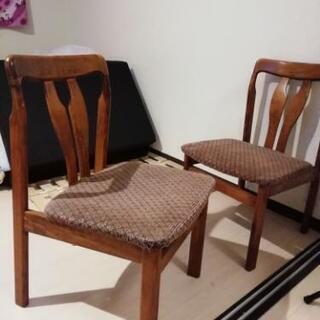 【譲渡完了】中古　木製椅子(2脚)