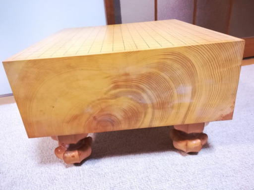 国産 本榧 5寸碁盤 木表②】 国産本榧足付碁盤 5