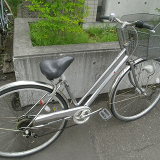 札幌白石区 27インチ 6段変速 自転車 シティサイクル ママチャリ