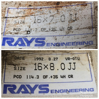 16インチ アルミホイール レイズ ボルクレーシング GTU P.C.D.114.3 4穴 【中古】