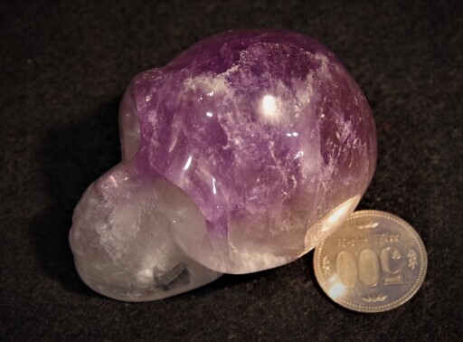 アメジストスカル　紫水晶のドクロ　頭蓋骨　225ｇ　パワーストーン