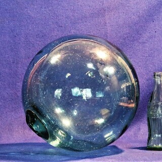 硝子浮き球　ガラス玉　径30ｃｍ　3.5ｋｇ
