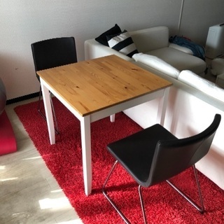 イケア IKEA ダイニング セット  椅子 テーブル ラグ カ...